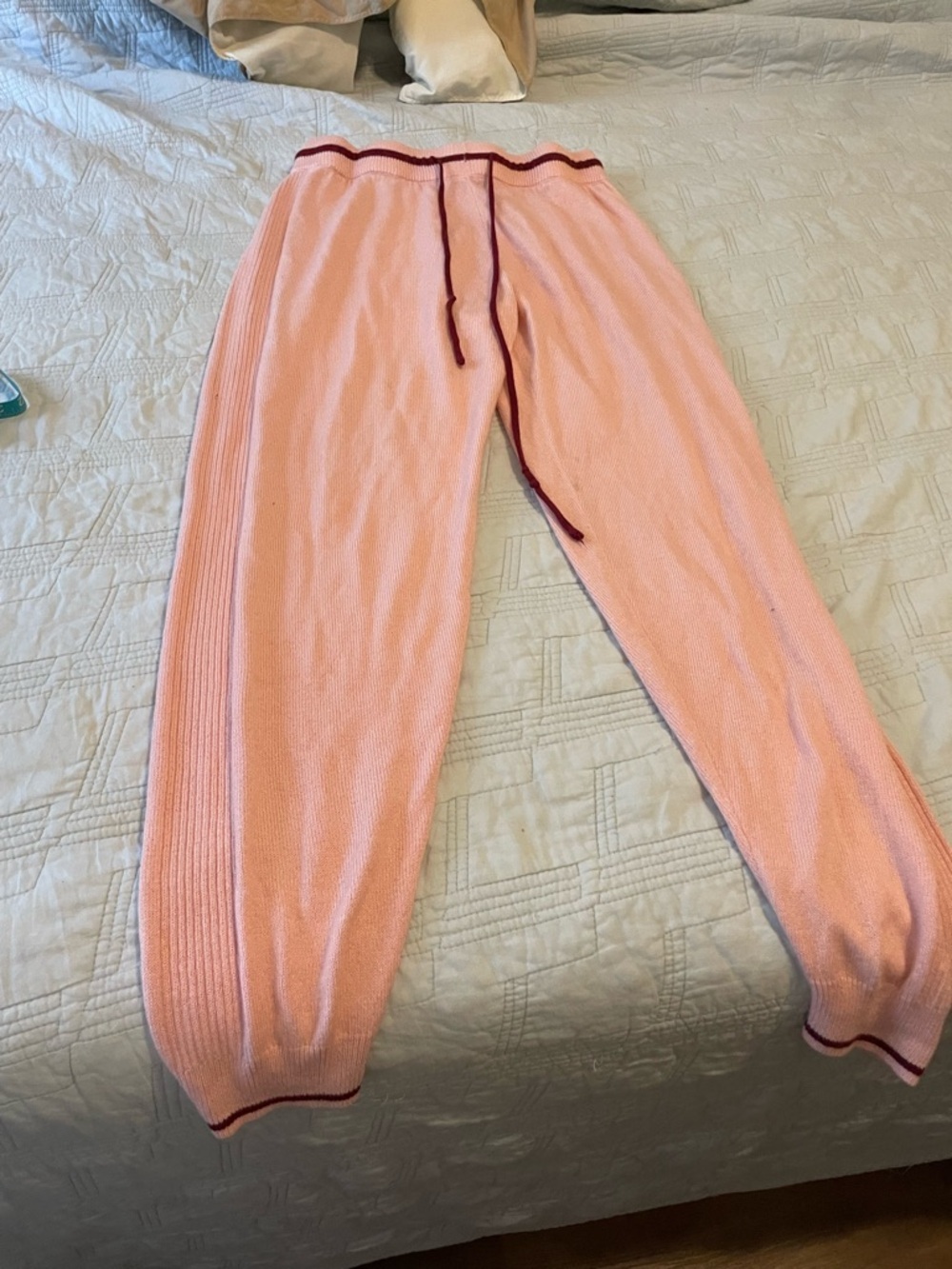 crown & ivy Soft Pink Knit Lounge Pants
